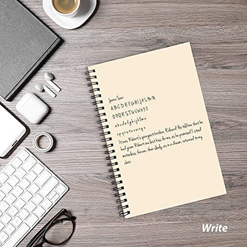 LABUK 2pcs Blank Journal Notebook Sketch Book, Unlined Spiral Notebook, A5 Soft Cover Drawing Book Diary Memo Notepads, 100 Pages/ 50 Sheets, 8.2 x 5.5 Inches, for Gifts School Supplies