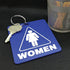 Lucky Line - Women's Restroom Pass Key Tag, Plastic with Split Key Ring Keychain Identifier for Restaurant, Office, Gas Station, 1 Per Pack (53001)
