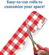 Schoolgirl Style Woodland Whimsy Red and White Bulletin Board Borders, 36 Feet of Scalloped Gingham Classroom Borders for Bulletin Board, White Board, Cork Board, Red & White Desk, Classroom Decor