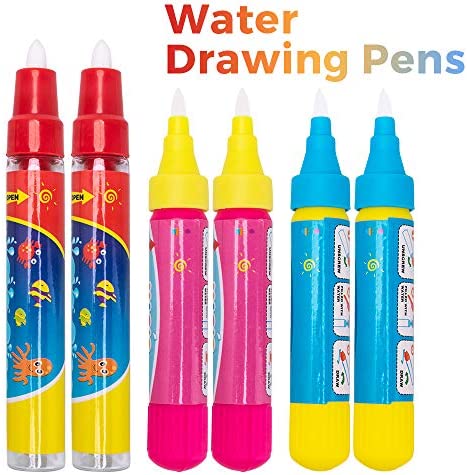 Water Doodle Pens Replacement Water Pen, Drawing Doodle Pens for Aqua Water Doodle Mat (Pack of 6)