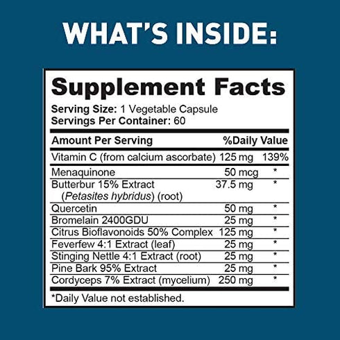 Dr. Tobias Lung Health, Lung Support Supplement, Lung Cleanse & Detox Formula Includes Vitamin C to Support Bronchial and Respiratory System - 60 Capsules, 1 Daily