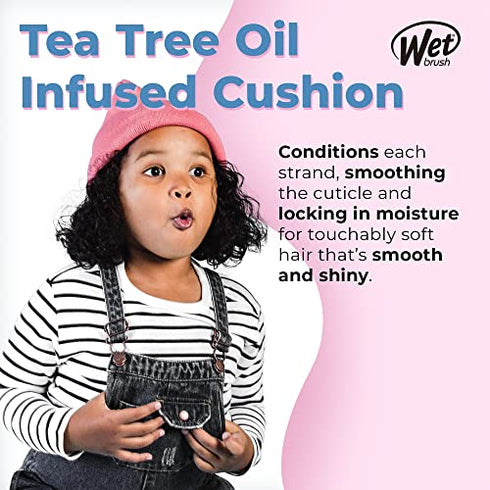 Wet Brush Go Green Tea Tree Oil Infused Detangling Hair Brush - Pain-Free Ultra-Soft Detangler Bristles Glide Through Tangles with Ease - Protects Against Split Ends