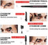 SENXILLER Eyebrow Kit Razor Pencil Brush Stencil Scissors Tweezers Grooming Kit with Mirror for Men and Women (Dark Brown Eyebrow Pencil)