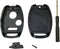 Key Fob Shell Case Fit for Honda Accord Crosstour Civic Odyssey CR-V CR-Z Fit Keyless Entry Remote Key Housing Replacement with Screwdriver (Black)