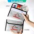 2PACK 8"x 5" Fireproof Money Bag,Small Fireproof Bag,Fireproof Wallet Bag, Non-Itchy Silicone Coated Fire & Water Resistant Safe Bag. Fireproof Safe Storage for Money,Keys,Jewelry and Passport