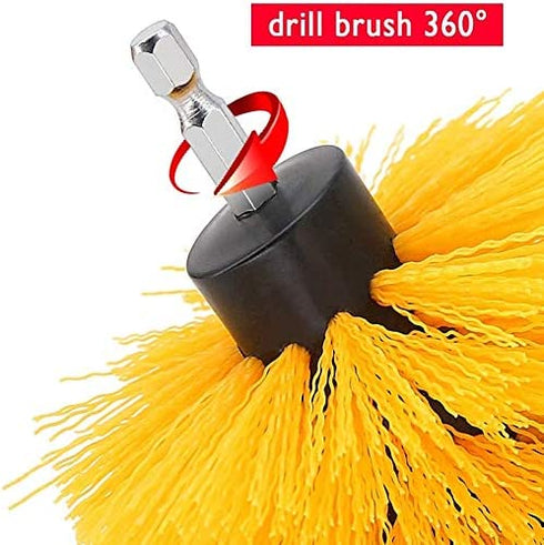 Musment Floor Mats Drill Brush for Car Wash Detailing Attachment Supplies Set Fit Wheel Cleaner ,Tire?Rim?Carpet, Bathroom, Kitchen and Auto Power Scrubber Brush Cleaning Kit