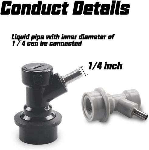 PERA 4 Pair Ball Lock Barb GAS & LIQUID Quick Beer Keg Disconnects Sets