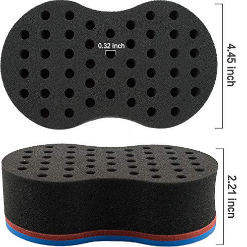 Small Holes Twist Sponge for Men Afro Hair Sponge Brush Big Curl Dreading Curling Sponge for Women Twist Barber Tool