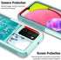 Voanice for Samsung Galaxy A03S Case with Tempered Glass Screen Protector, Dual Layer Heavy Duty Rugged Shockproof Hard PC +Soft Silicone Protective Hybrid Cover Women Men for Samsung Galaxy A03S-Teal