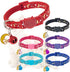 KOOLTAIL Cat Collar Breakaway with Bells - 6 Pack Glow in The Dark - Stars & Moon Charm Pendent Pet Reflective Collars Ideal for Kitten Cats Puppy
