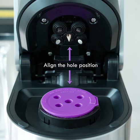 Reusable K Coffee Filter Compatible with K-Cup Keurig Supreme and K Supreme Plus Coffee Brewers, BENFUCHEN Refillable Filters Coffee Capsule Cups Bonus 20 Pcs Coffee Paper Filters, 3 Black 3 Purple,