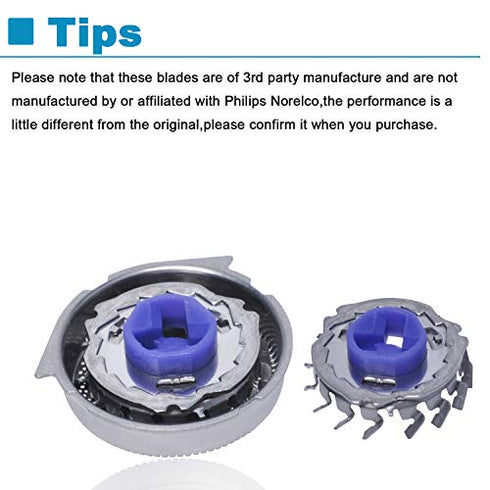 HQ8 Shaving Heads, Shaver Heads Blades Replacement for Phi-lip-s Norelco Electric Shaving Head Razor Blades PT720 PT724 PT730 AT810 AT830 HQ8160 8890XL (3 Pack)