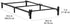 Amazon Basics Metal Bed Frame for Box Spring and Mattress, Easy Tool-Free Setup - Twin, 6-Leg Base