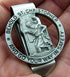 HIR Round Saint St Christopher Go Your Way in Saftey Proctection Visor Clip, 1 3/8 Inch (Dia) (Pewter)