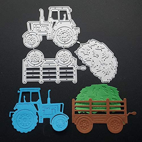 Cutting Dies Metal, Truck Decoration Embossing Stencils for DIY Scrapbooking Photo Album Decorative DIY Paper Cards Making Gift, Farm Truck Metallic Die Cut