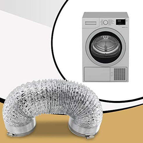 Appliance Pros AP-4395481 8ft Insulated Dryer Vent Hose, Outdoor Indoor Vent Kit for Dryer Connector 4396009R, Flexible and Insulated Dryer Duct