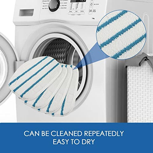 MXZONE 4 Pack Replacement Steam Mop Pads Cleaning Pad Fit for PurSteam ThermaPro 10-in-1