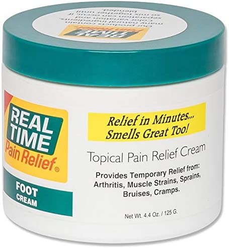 Real Time Pain Relief Foot Cream, 4.4 Ounce Jar