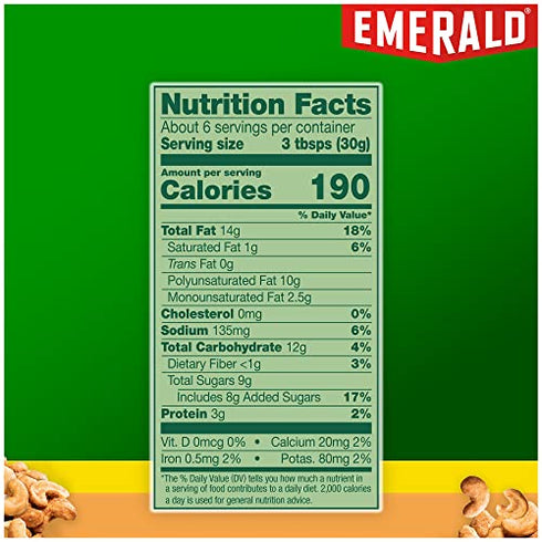 Emerald Nuts Honey Glazed Cashews, 5 Oz