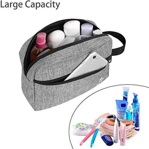 Toiletry Bag for Men (2 Packs), Waterproof Dopp Kit Bathroom Shaving Bag for Toiletries, Small Accessories Small Cosmetics & Makeup Organizer for Traveling