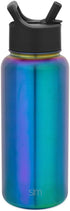 Simple Modern Water Bottle with Straw Lid Vacuum Insulated Stainless Steel Metal Thermos | Reusable Leak Proof BPA-Free Flask for Gym, Travel, Sports | Summit Collection | 32oz, Prism