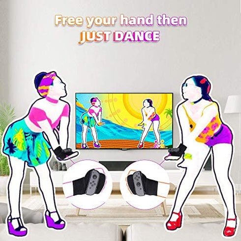 2023 Switch Just Dance Strap,LeyuSmart Xmas Gift Just Dance Wristband Strap for Nintendo Switch Just Dance 2022 2021 2020 2019, Boxing Design (Free The Hands,Dance Freely with Rhythm), Pack of Joycon Gray