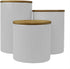 Home Basics Ceramic Canister (Small, White Honeycomb)