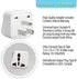 Ceptics European/India to US plug adapter - Flat outlet UK to US, Europe Round Australian to USA 3 Prong - 220 to 110 Travel Adaptor, European to American (Type B) - 3 Pack (GP-5-3PK)