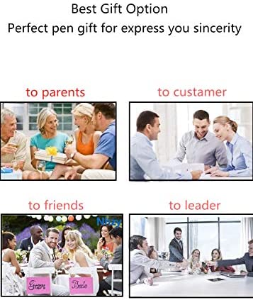 Pemmeed Rollerball Pen Liquid Ink Pens for Women Luxury Box Gel Pen Black Ink Fancy Pen Refillable for Executive Office,Professional,Birthday Nice Pens G5(Rose Gold)