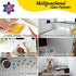 Clear Wall Protector Contact Paper - Self Adhesive Removable Vinyl Film Kitchen Cabinet Liner Transparent Plastic Foil Backsplash Oil Waterproof Heat Resistant Wallpaper Furniture Door Scratch Dog Cat