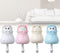 NUANNUAN 4 Pieces Coat Hooks Cute Cat Shape Punch Free Adhesive Hooks, Plastic Creative Home Storage Utility Wall Decorations Hanger Holder for Hanging Hat Towel Backpacks Key Scarf Bags
