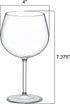 Amazing Abby - Ruby - 16-Ounce Unbreakable Tritan Wine Glasses (Set of 6), Plastic Red Wine Glasses, Reusable, BPA-Free, Dishwasher-Safe, Perfect for Poolside, Outdoors, Camping, and More