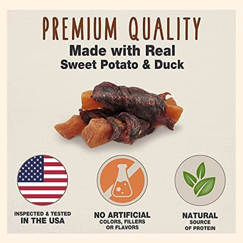 Cadet Gourmet Sweet Potato & Duck Wrapped Dog Treats 14 oz.