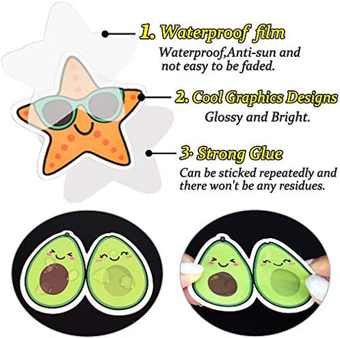 QTL Water Bottle Stickers for Girls Stickers for Teens Girls Kids for Hydroflask Stickers Waterproof Stickers for Girls Hydro Flask Stickers VSCO Girls Stickers Packs 50Pcs