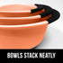 Gorilla Grip Mixing Bowls Set of 3, Slip Resistant Rubber Bottom, Nesting Baking Bowl, Soft Handle, Easy Pour Spout, Electric Mixer and Dishwasher Safe, Kitchen Essentials, 5, 3 and 1.5 QT, Sherbet