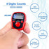 CG LED Finger Tally Counter, 5-Pack Digital Electronic Tasbeeh Counters, Lap Track Handheld Clicker with Ring, Re-settable Digits Display for People Muslims, by Black White Red Orange Blue Five colors
