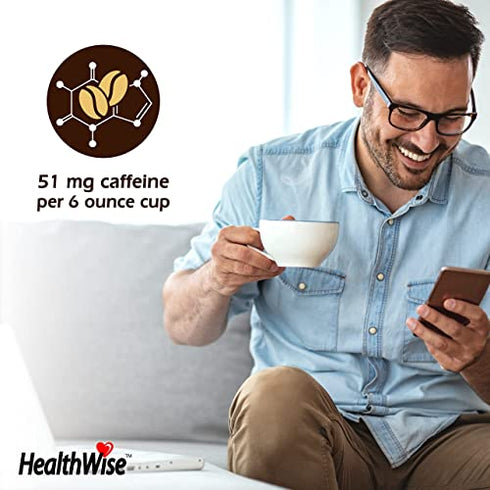 Healthwise French Vanilla Low Acid Coffee K-Cups - Acid Reflux, Heartburn, Gastro Issues - Healthier Coffee For Sensitive Stomachs - Available In 4 Different Flavors - 12 Count (Pack of 1)