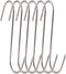 RJWKAZ Meat Hooks S-Hooks Stainless Steel Poultry Hook Butcher Hook Hanging Drying BBQ Grill Cooking Smoker Hook Tool (6.7 Inch-6 Pack)