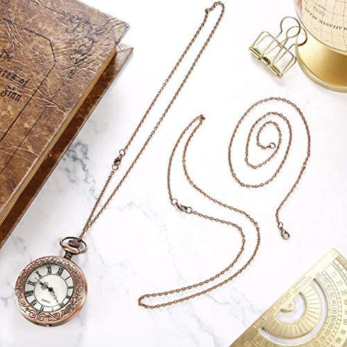 24 Pack Antique Red Copper Cable Chain Necklace Chain Necklace Twisted Link Chain for Jewelry Making (20 Inch)