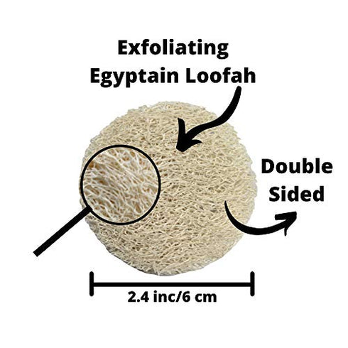 Set of 10 Natural Loofah Facial Pads, Resuable Exfoliating Loufa Scrubber Rounds for Face Cleansing and Makeup Removal ,Eco Friendly, Non Toxic Chemicals by Serrento