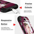 Hocase iPhone SE 2022 Case, Heavy Duty Shockproof Protection Hard Plastic+Silicone Rubber Hybrid Protective Case for iPhone SE 3rd Generation 2022/2nd Gen 2020 (4.7") - Purple Flowers