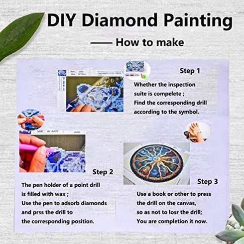 Diamond Painting Kits Dinosaur, VAIIEYO Diamond Art Animal, Paint by Numbers Dragon Full Drill Round Rhinestone Craft Canvas for Home Wall Decor 12x16 inch