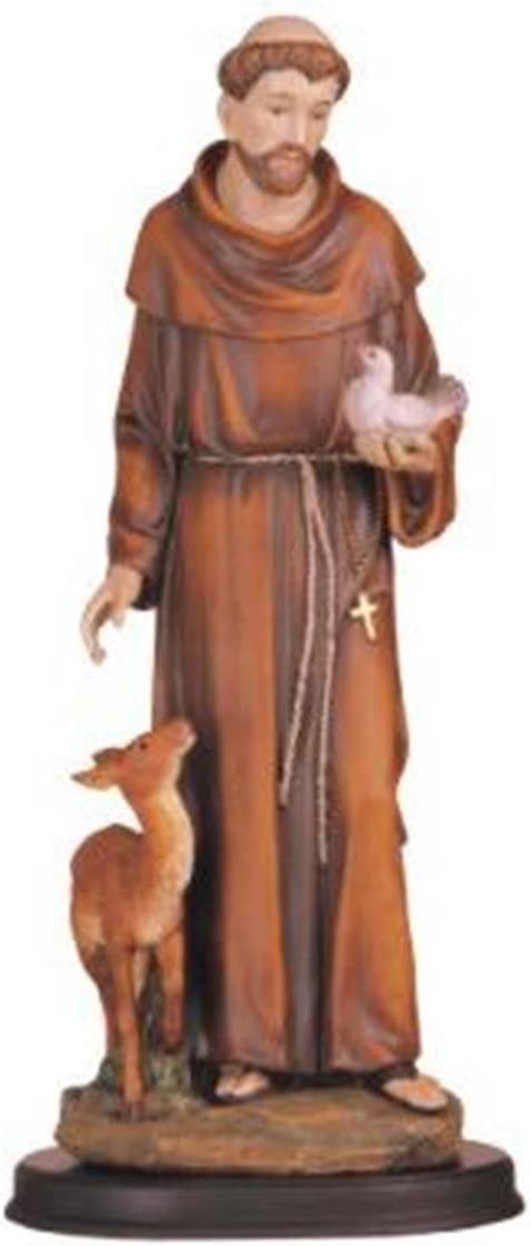 George S. Chen Imports 5-Inch Saint Francis Holy Figurine Religious Decoration Statue Decor