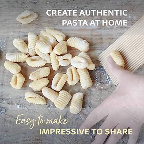 Gnocchi Boards and Wooden Butter Paddles to Easily Create Authentic Homemade Pasta and Butter Without Sticking - Set of 2 Makers - 9.5 inches