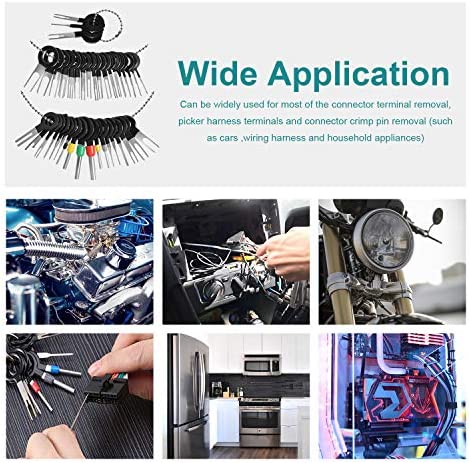 MENKEY Terminal Removal Tool Kit for Car, 39 Pieces Wire Connector Pin Release Key Extractor Tools Set for Most Connector Terminal