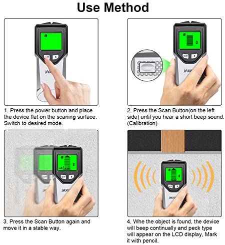 Stud Finder Wall Scanner - 5 in 1 Stud Detector with Intelligent Microprocessor chip and HD LCD Display, Stud Sensor Beam Finders for the Center and Edge of Wood AC Wire Metal Studs Joist Pipe