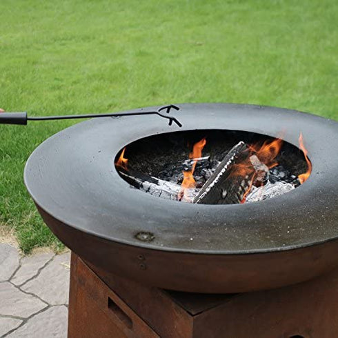 Sunnydaze Fire Pit Poker Stick - Durable Heat Resistant Handle - Outdoor Campfire Accessory - Fireplace Tool - Indoor & Outdoor Steel Camping Tool - 16-Inch