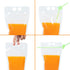100 Pcs Plastic Drink Pouches for Drinks with Straws Hand-Held Juice Bags, Reusable Zipper Clear Drink Bags Smoothie Heavy Duty Juice Pouches for Adults, Cold Hot Drinks