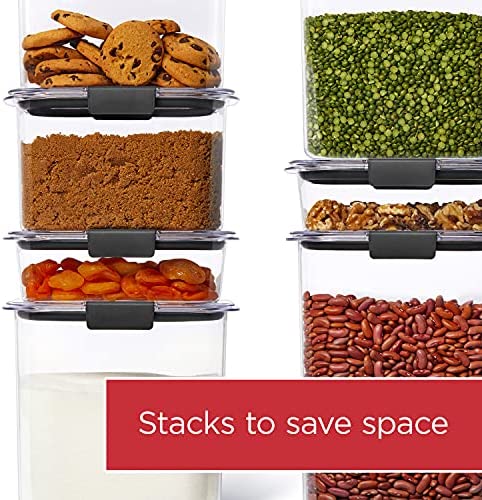 Rubbermaid Container, BPA-Free Plastic, Brilliance Pantry Airtight Food Storage, Open Stock, Brown Sugar (7.8 Cup)