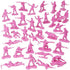 BMC Plastic Army Women - 36pc Pink Female Soldier Figures - Made in USA